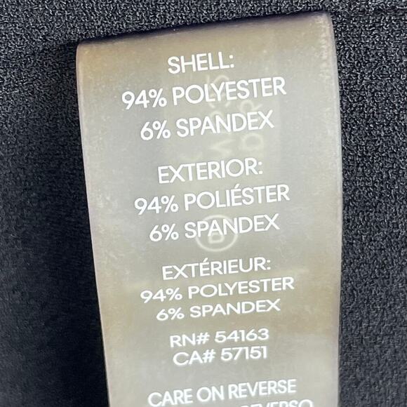 Calvin Klein Black Sleeveless Jumpsuit Size 4 Wide-Leg Back Zip Draped Waist - Picture 7 of 7